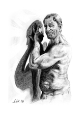 Load image into Gallery viewer, Patching Character Defect - Bbk Original Art Fine Print