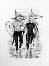 Load image into Gallery viewer, Nimble Fishes - Bbk Original Art Fine Print